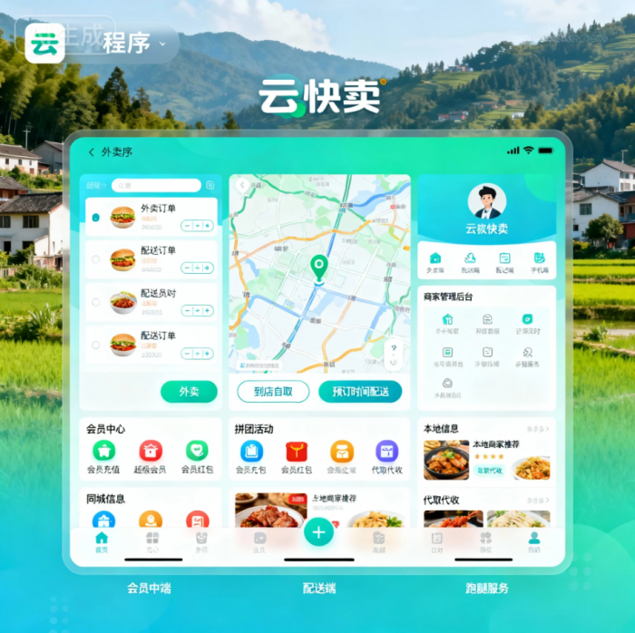 云快卖赋能乡镇同城外卖:接地气运营,打通便民服务最后一公里