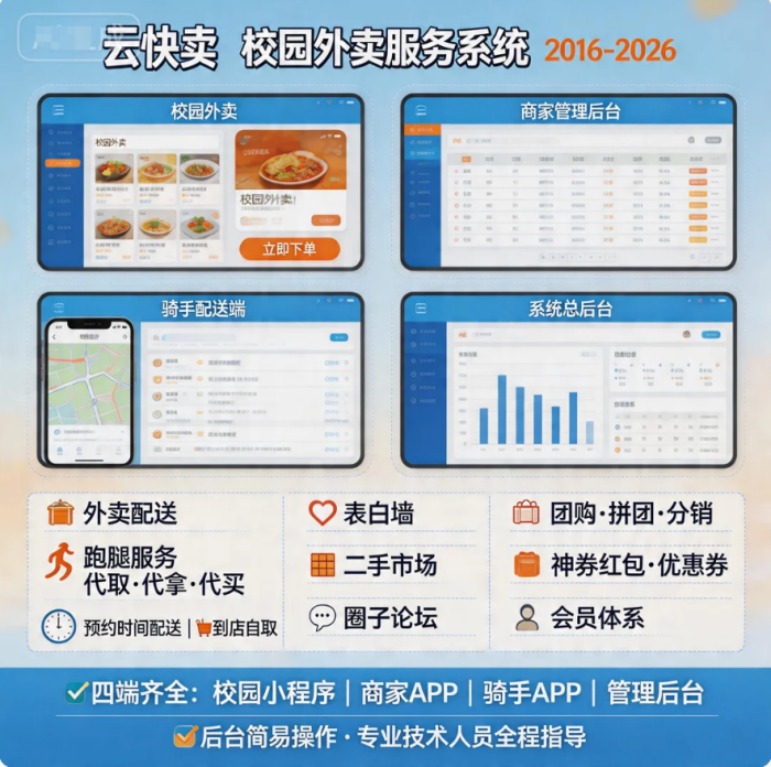 公众号+小程序双端联动,一站式搭建全能校园生活服务平台